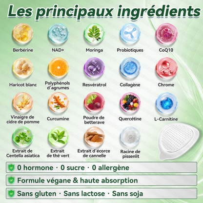 | 🇧🇪 Boutique officielle | 🧑‍⚕️🌿 𝐂𝐥𝐞𝐚𝐫𝐞𝐧𝐚® Moringa · Berbérine + NAD+ – Patch Microneedle Nano Avancé 10-en-1 (1×/jour, résultats visibles en 7 jours) | Obésité, relâchement cutané, apnée du sommeil, articulations, etc.