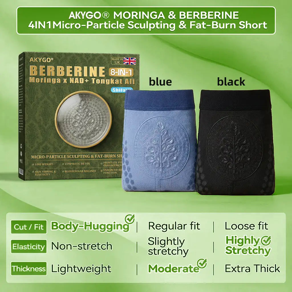 𝐀𝐤𝐲𝐠𝐨® 2026 Moringa x Berberine x NAD+ 6-en-1 Micro-Particules Sculptantes & Short Brûle-Graisse (Femmes + Hommes avec Mélange Vitalité Masculine Améliorée)